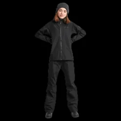 Sale Didriksons Tera Girls Rain Jacket Black Svart