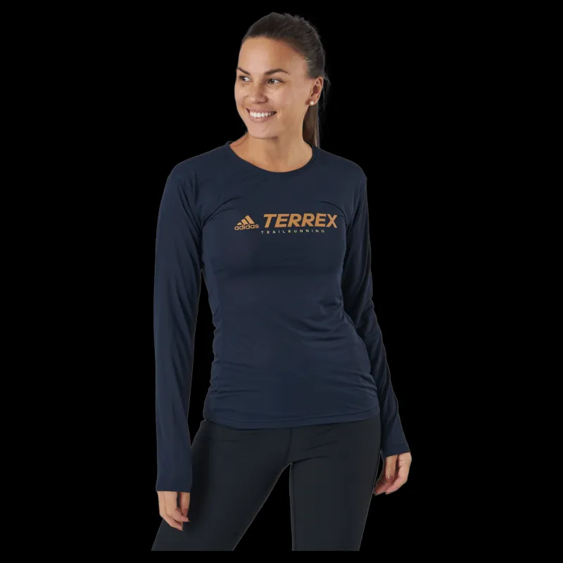 adidas Terrex Primeblue Trail Longsleeve Legend Ink Blå Discount