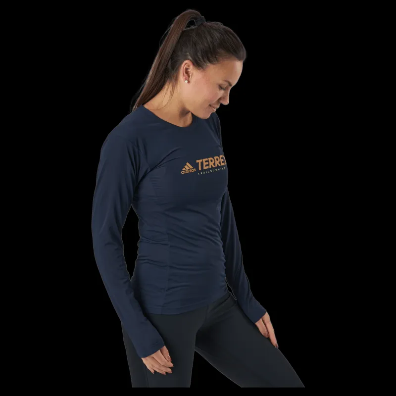 adidas Terrex Primeblue Trail Longsleeve Legend Ink Blå Discount