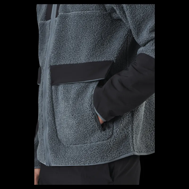 Clearance adidas Terrex Sherpa Fullzip Fleece Blue Oxide / Black Grå