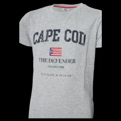 The Defender Alvin Jr Tee Grey Melange Grå Outlet