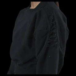Nike Therma Cropped Fleece LS Crew Black Svart Clearance