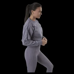 Nike Therma Cropped Fleece LS Crew Purple Lila Hot