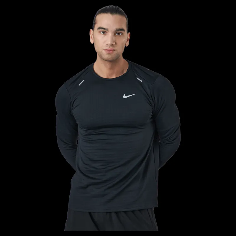New Nike Therma-FIT Repel Element Men's Running Top BLACK/REFLECTIVE SILV Svart
