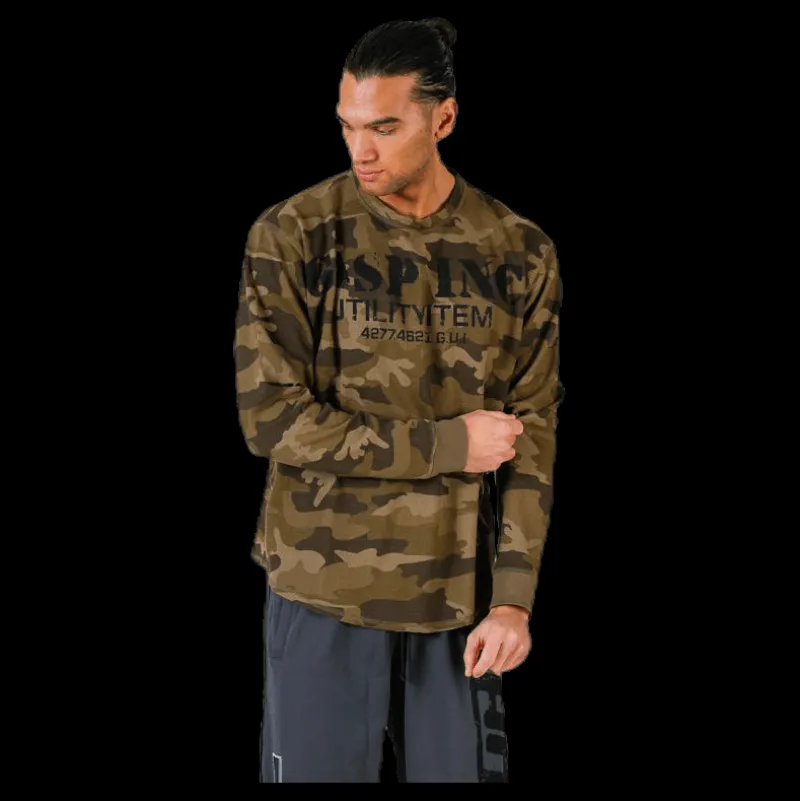 GASP Thermal gym sweater Patterned/Green Mönstrad och Grön New