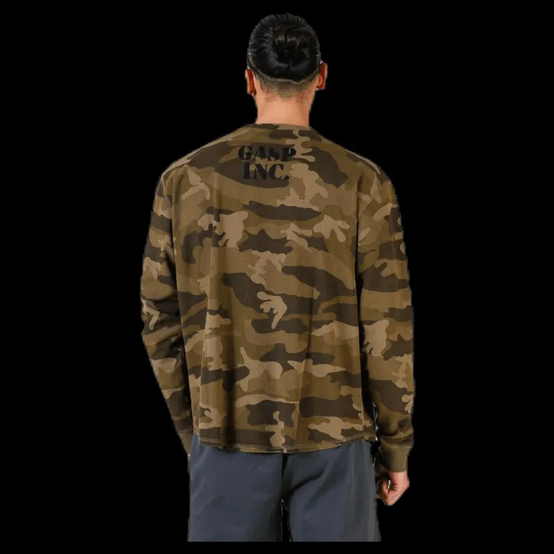GASP Thermal gym sweater Patterned/Green Mönstrad och Grön New