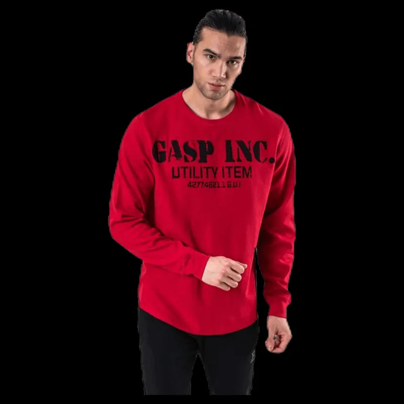 GASP Thermal gym sweater Red Röd