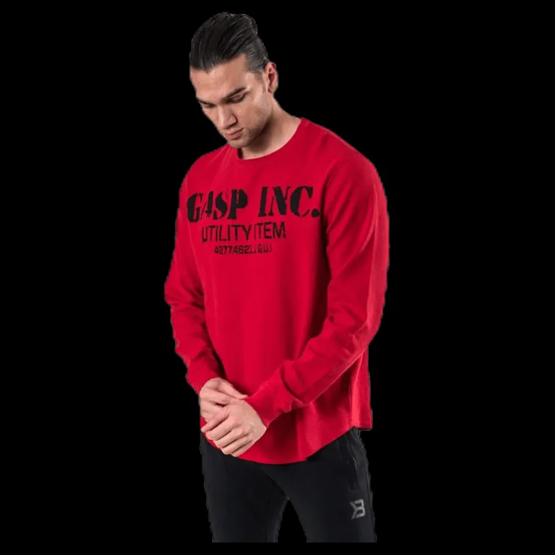 GASP Thermal gym sweater Red Röd