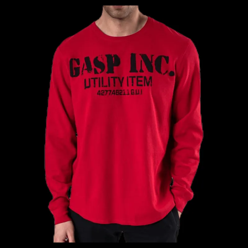 GASP Thermal gym sweater Red Röd