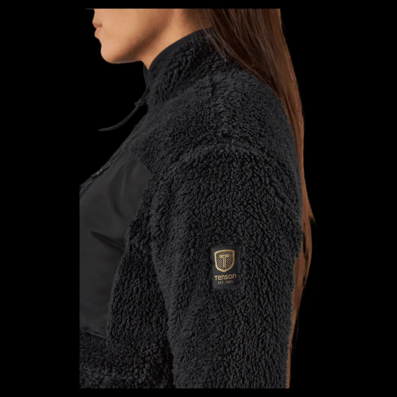 Clearance Tenson Thermal Pile Zip J W Black Svart