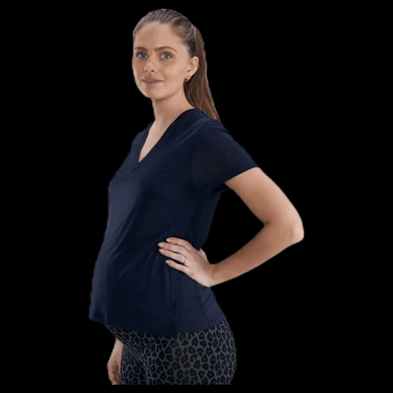 Boob The-Shirt V-Neck Blue Blå Best