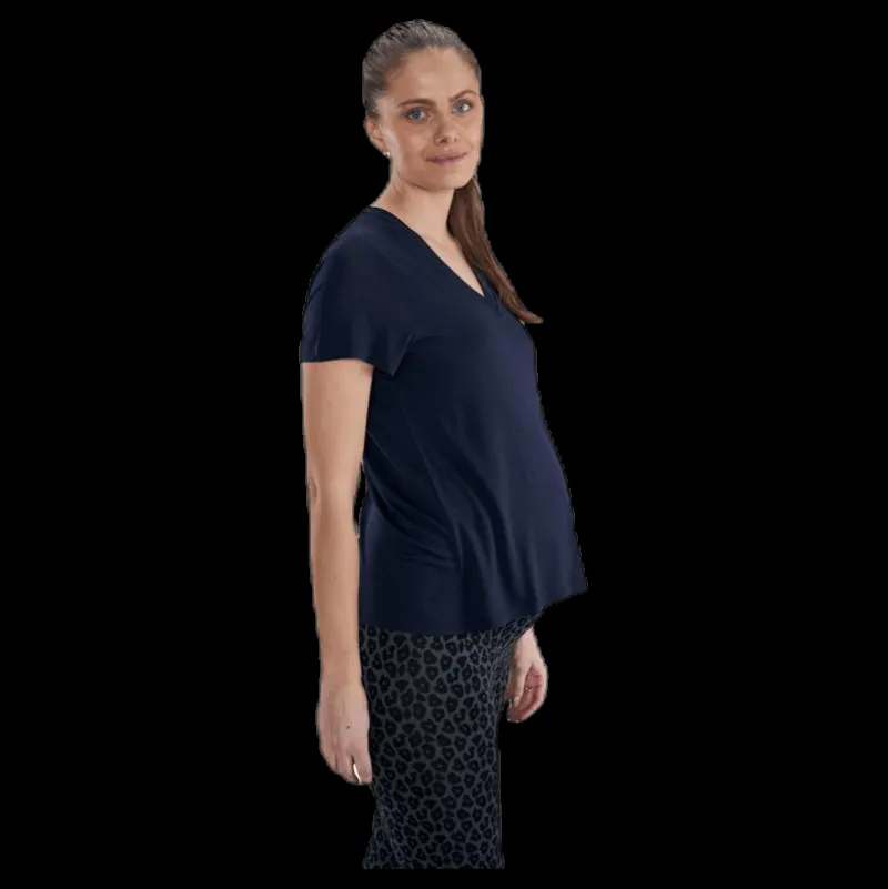 Boob The-Shirt V-Neck Blue Blå Best