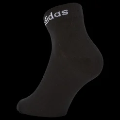 Hot adidas Think Linear Ankle Socks 3 Pairs Black / White Svart