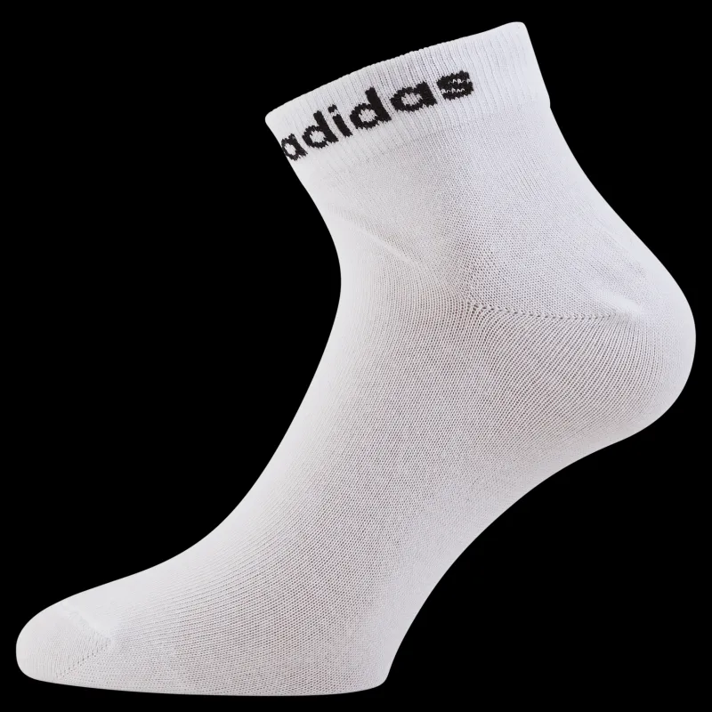 adidas Think Linear Ankle Socks 3 Pairs White / Black Vit Online