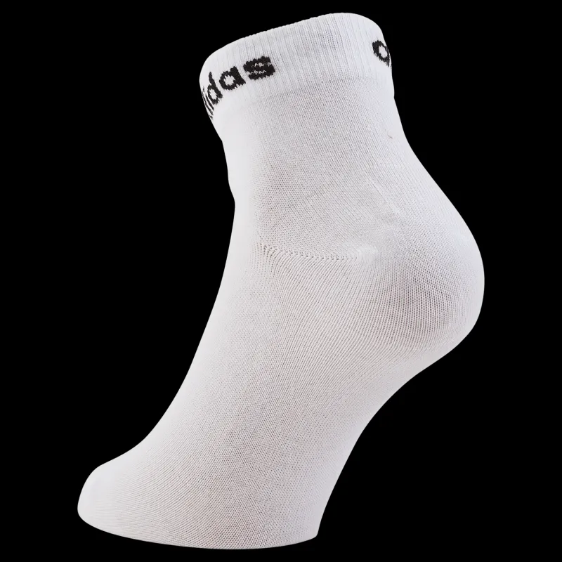 adidas Think Linear Ankle Socks 3 Pairs White / Black Vit Online