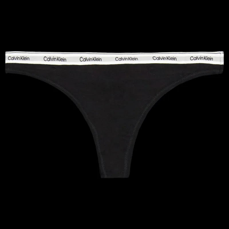 Sale Calvin Klein Thong 3pk Black Svart
