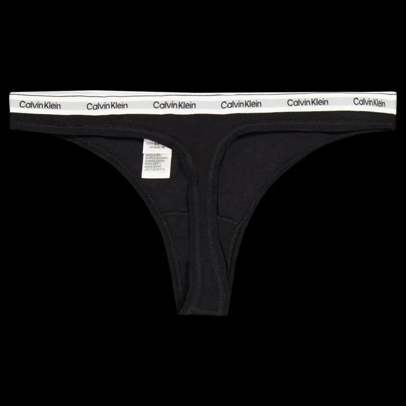 Sale Calvin Klein Thong 3pk Black Svart