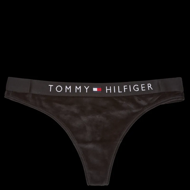 Hot Tommy Hilfiger Thong Velour Black Brun