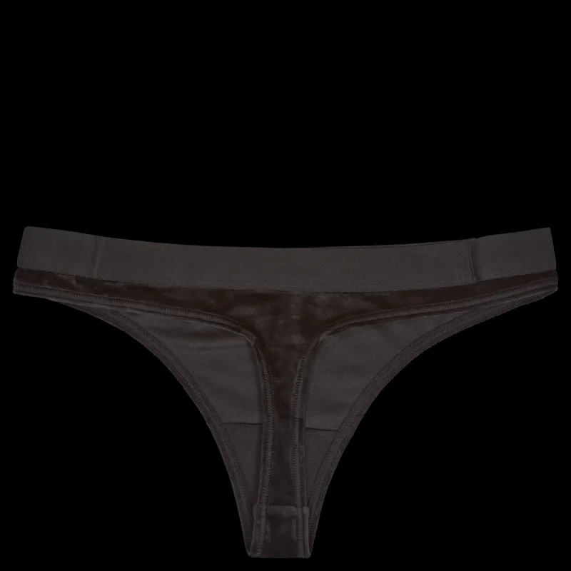 Hot Tommy Hilfiger Thong Velour Black Brun
