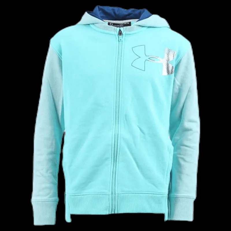 Under Armour Threadborne Girls Terry Full Zip Blue/White Blå och Vit