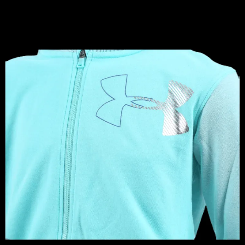 Under Armour Threadborne Girls Terry Full Zip Blue/White Blå och Vit