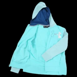 Under Armour Threadborne Girls Terry Full Zip Blue/White Blå och Vit