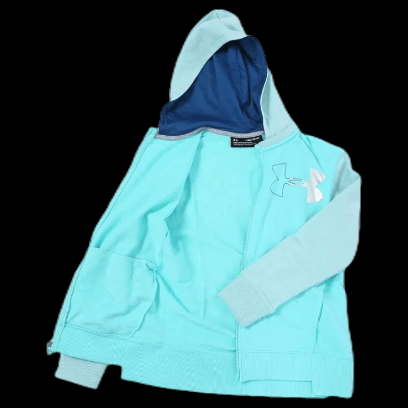 Under Armour Threadborne Girls Terry Full Zip Blue/White Blå och Vit