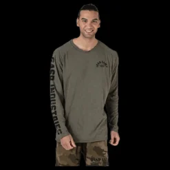 Hot GASP Throwback LS Tee Green Grön