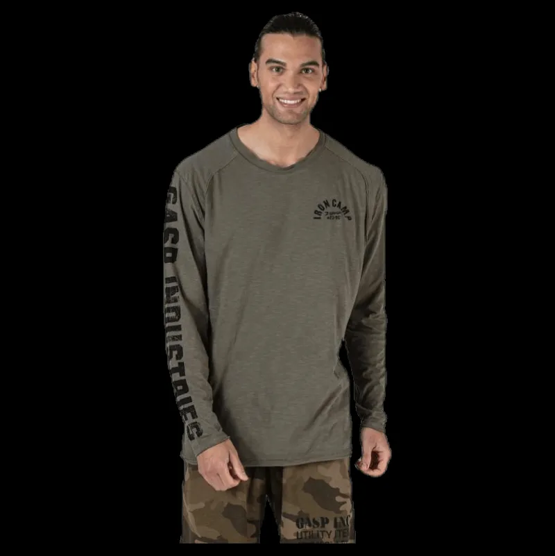 Hot GASP Throwback LS Tee Green Grön