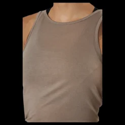 Clearance Casall Tie Back Tank Taupe Grey Grå
