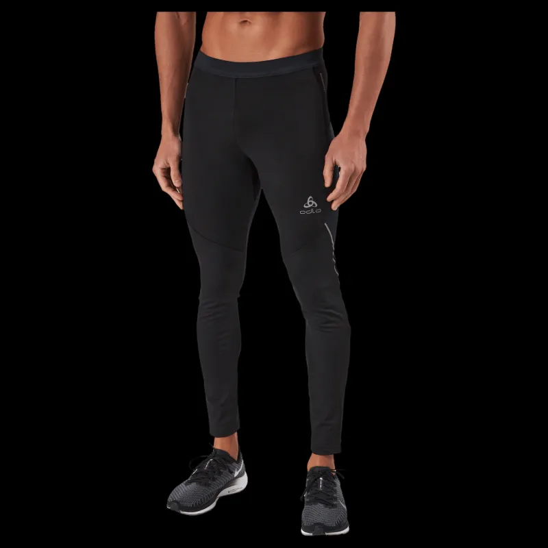 Online Odlo Tights Ceramiwarm Black - Concrete Grey Svart