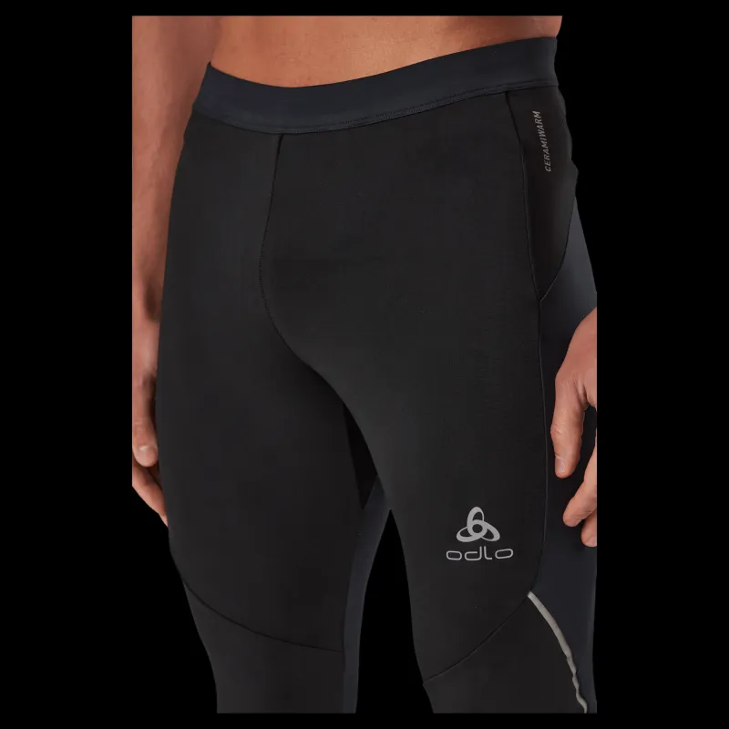 Online Odlo Tights Ceramiwarm Black - Concrete Grey Svart