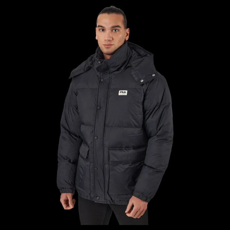 Outlet Fila Tirebolu Oversized Puff Jacket 80001 - Moonless Night Svart