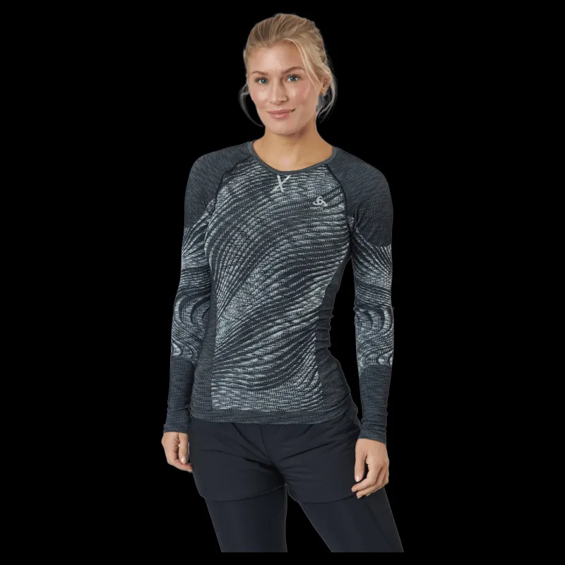 Sale Odlo Top Crew Long Sleeve Eco Svart
