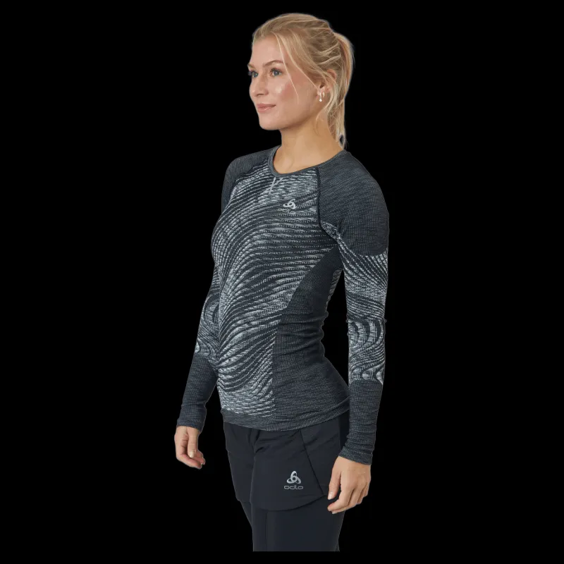 Sale Odlo Top Crew Long Sleeve Eco Svart