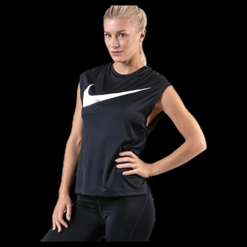 Nike Top SS Rebel GX White/Black Svart