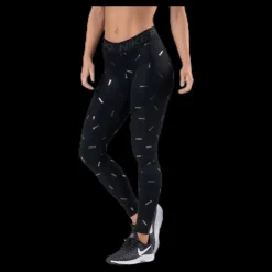 Nike Toss Print Tight Black Svart Online