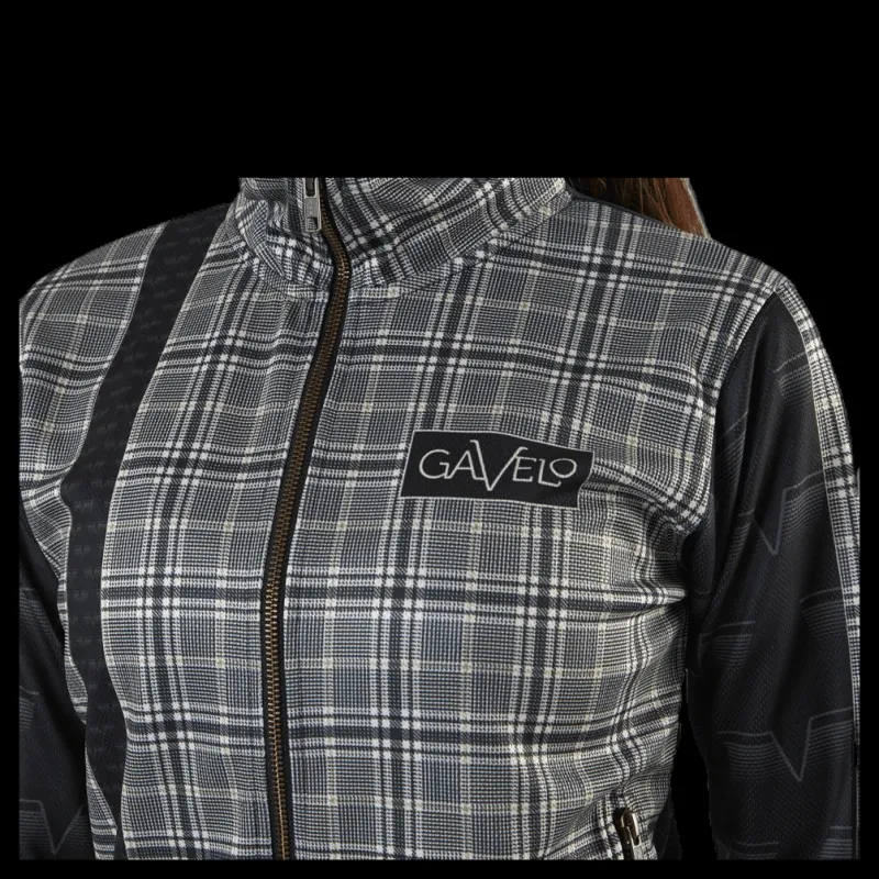 Gavelo Track Jacket GLNCHCK 3 Black/Beige Hot