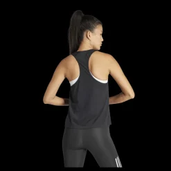 New adidas Train Essentials Minimal Branding Racerback Tank Top Black Svart