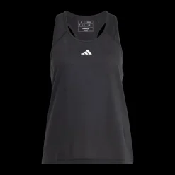 New adidas Train Essentials Minimal Branding Racerback Tank Top Black Svart