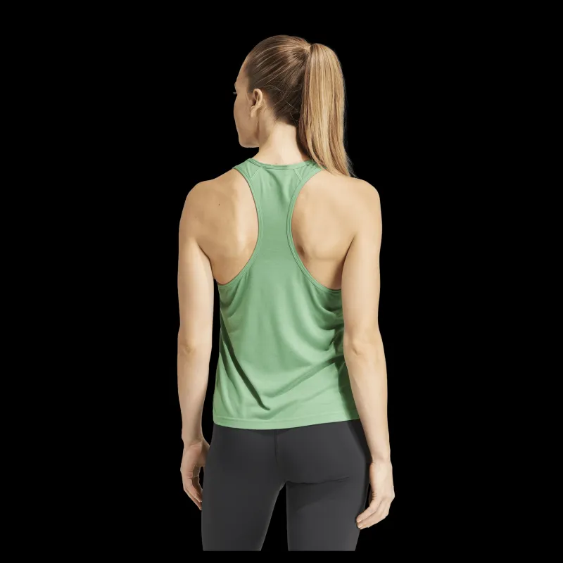 Best adidas Train Essentials Minimal Branding Racerback Tank Top Green Grön