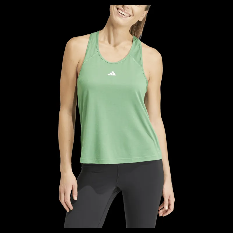Best adidas Train Essentials Minimal Branding Racerback Tank Top Green Grön