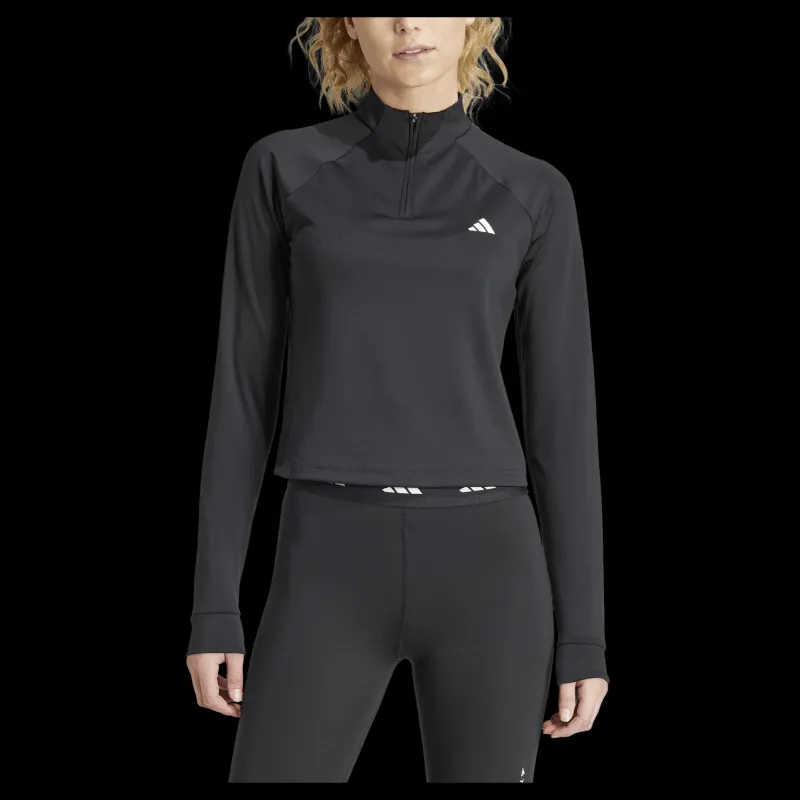 adidas Train Essentials Minimal Branding 1/4-Zip Cover Up Black Svart Hot