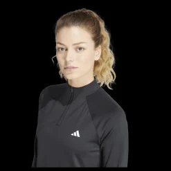 adidas Train Essentials Minimal Branding 1/4-Zip Cover Up Black Svart Hot