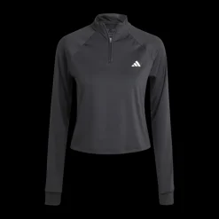 adidas Train Essentials Minimal Branding 1/4-Zip Cover Up Black Svart Hot