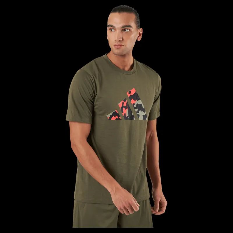 adidas Train Essentials Seasonal Logo Training T-Shirt Olistr Grön Best