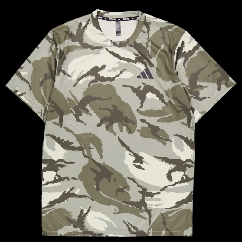 Hot adidas Train Essentials Seasonal Camo T-Shirt Beige