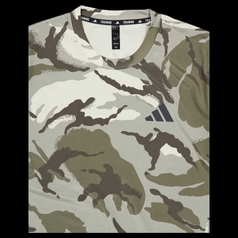 Hot adidas Train Essentials Seasonal Camo T-Shirt Beige