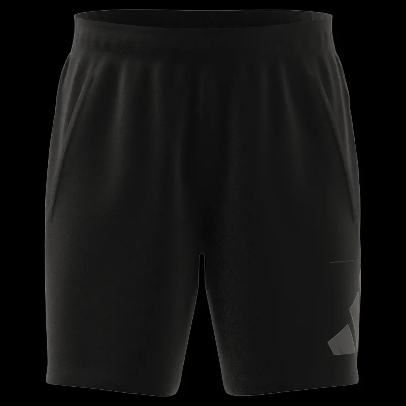 adidas Train Essentials Seasonal Big Logo Shorts Black Svart New