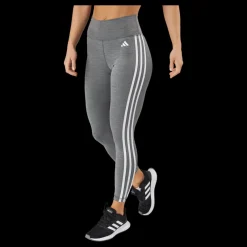 Outlet adidas Train Essentials 3-Stripes High-Waisted 7/8 Leggings Dark Grey Heather Grå